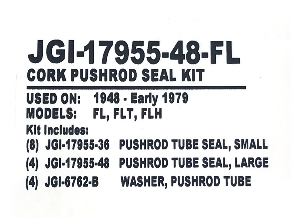 Cork Push Rod Cover Seal Kit. Fits Big Twin 1948-Early 1979.