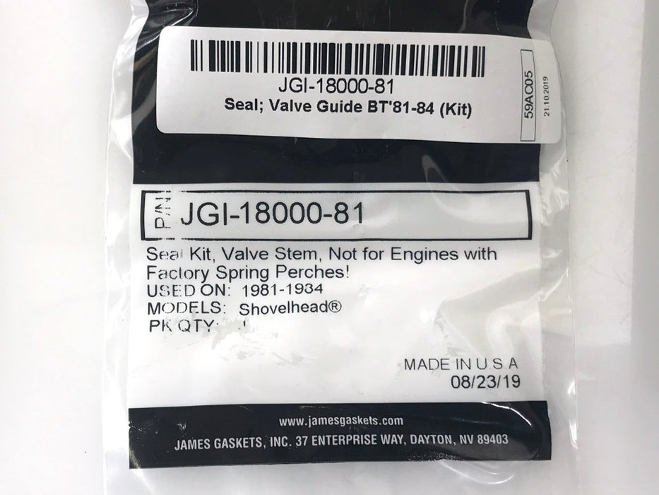 Valve Guide Seals. Fits Big Twin 1980-1984