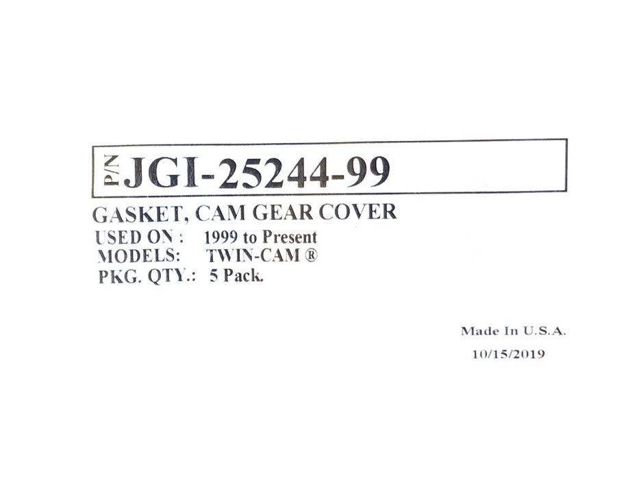 Cam Cover Gasket - Pack of 5. Fits Twin Cam 1999-2017.