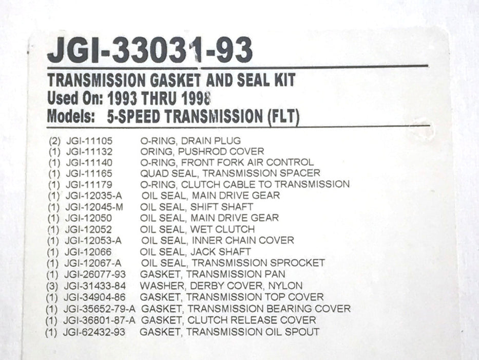 Transmission Gasket Kit. Fits Touring 1993-1998.