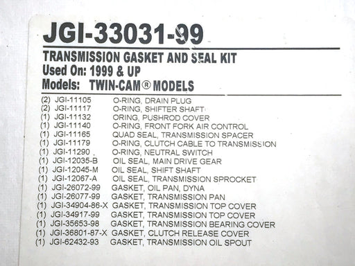 Transmission Gasket Kit. Fits 5Spd Touring 1999-2006 & Dyna 1999-2000