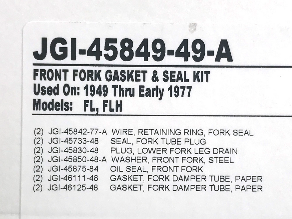 41mm Fork Seal Kit. Fits FL 1949-1977.