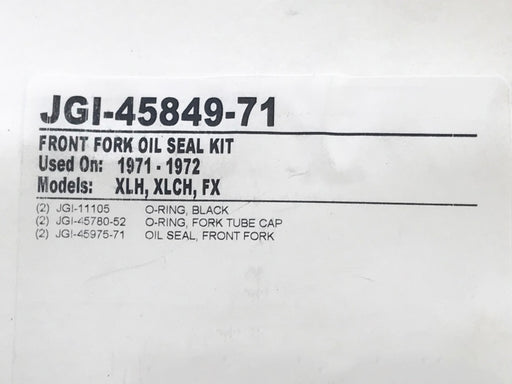 33.4mm Fork Seal Kit. Fits H-D 1971-1972 with Narrow Glide.