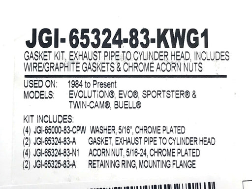Exhaust Gasket Kit with Tapered Style Gaskets. Fits Big Twin 1984up & Sportster 1986-2021.