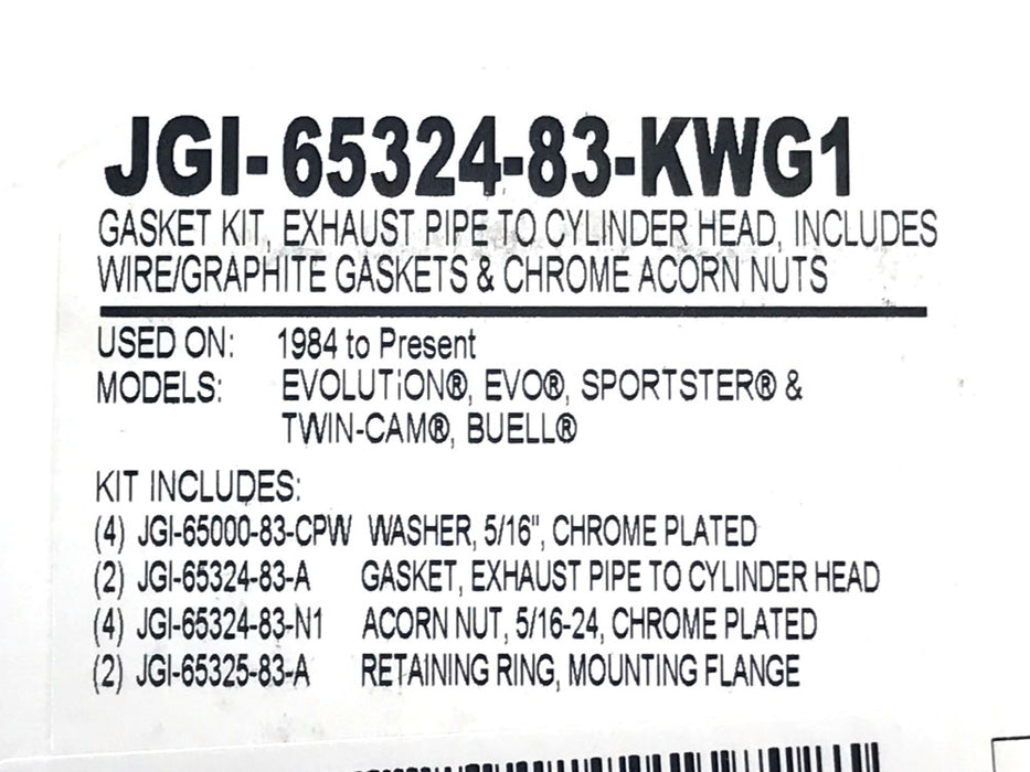 Exhaust Gasket Kit with Tapered Style Gaskets. Fits Big Twin 1984up & Sportster 1986-2021.