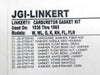 Linkert Carburetor Rebuild Kit. Fits Big Twin 1936-1965.