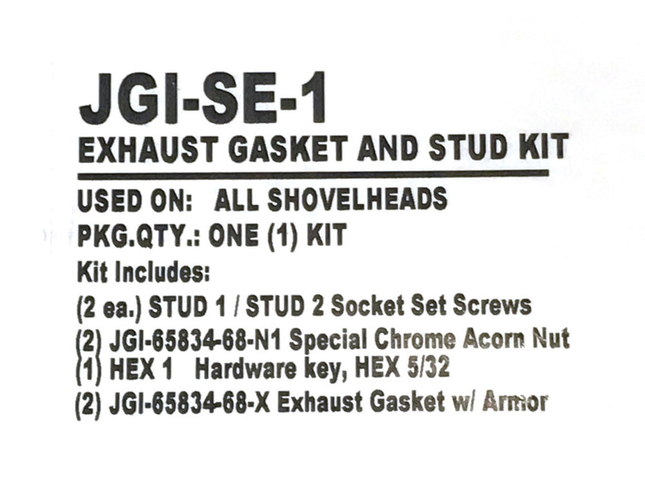 Exhaust Gasket Kit. Fits Big Twin 1966-1984.