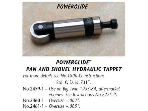 Powerglide Hydraulic Tappet. Fits Big Twin 1953-1984.