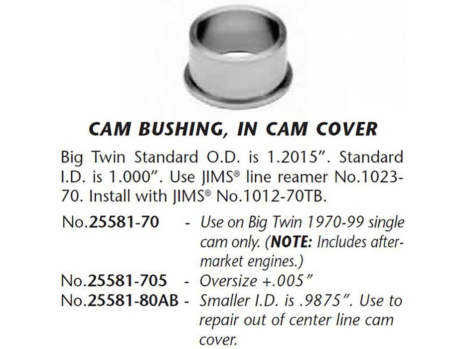 Cam Cover Bushing. Fits Big Twin 1970-1999.