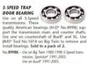 Transmission Trap Door Bearings. Fits 5Spd Big Twin 1980-1998 & Sportster 1991-2003.