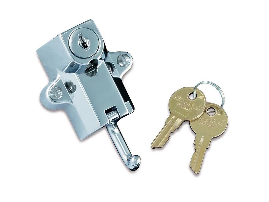 Universal Helmet Lock - Chrome. Fits 1-1/4in. to 1-1/2in. Tube.