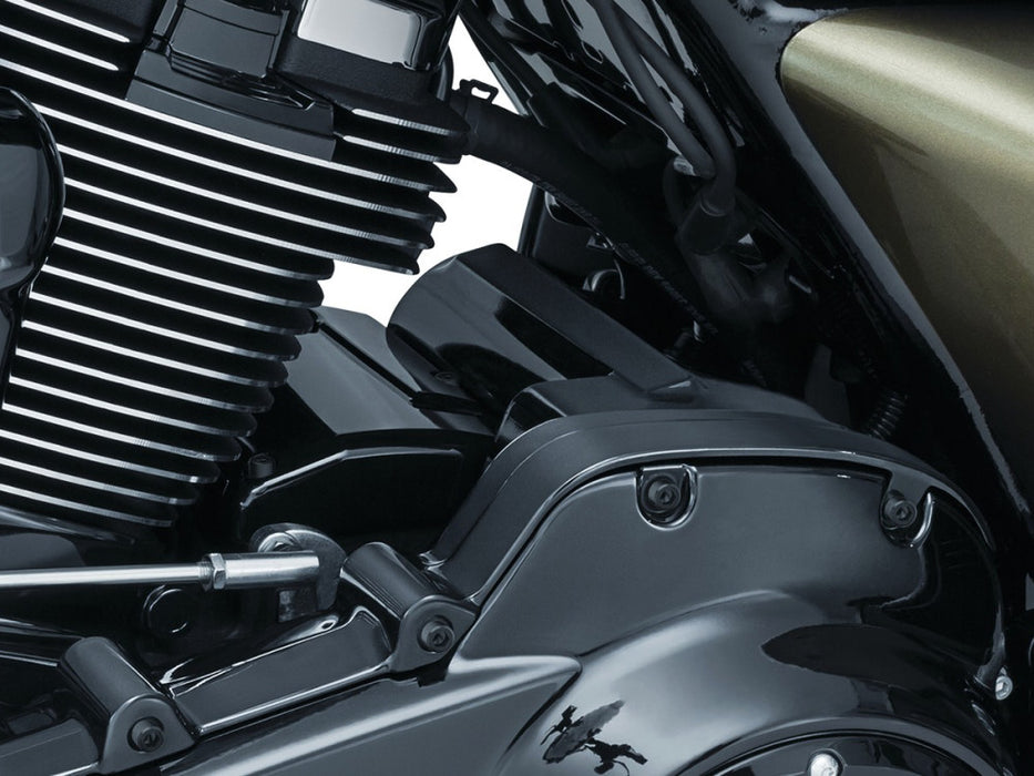 Precision Starter Cover - Black. Fits Touring 2017up.