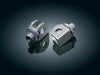 Front Splined Floorboard Mounts - Chrome. Fits Honda & Suzuki.