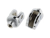 Front Splined Floorboard Mounts - Chrome. Fits Honda & Suzuki.