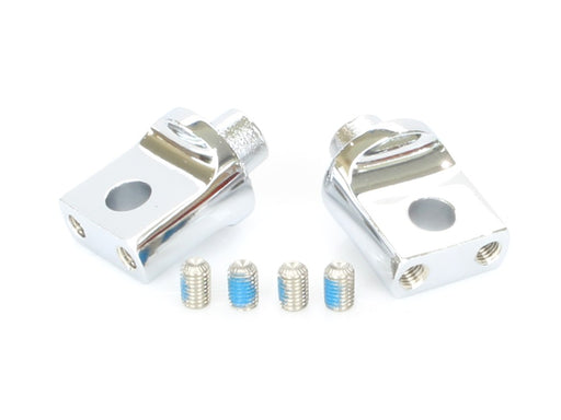 Non-Pivoting Splined Adapter - Chrome. Fits ISO Boards in Place of HD Style Male Peg.