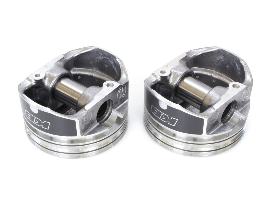 Std Flat Top Pistons with 9.3:1 Compression Ratio. Fits Twin Cam 1999-2006 with Big Bore 88ci to 95ci Conversion.