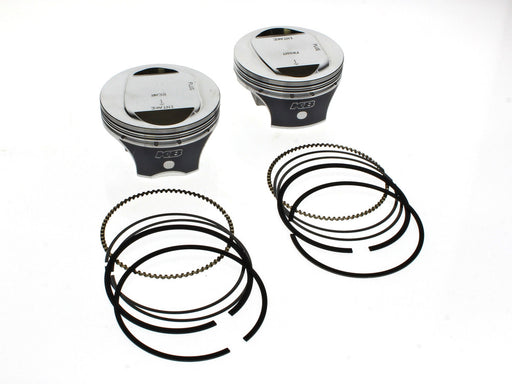 Std Dome Top Pistons with 10.0:1 Compression Ratio. Fits CVO Twin Cam 2007-2017 with 110ci Engine & 'S' Models with 110ci Engines.