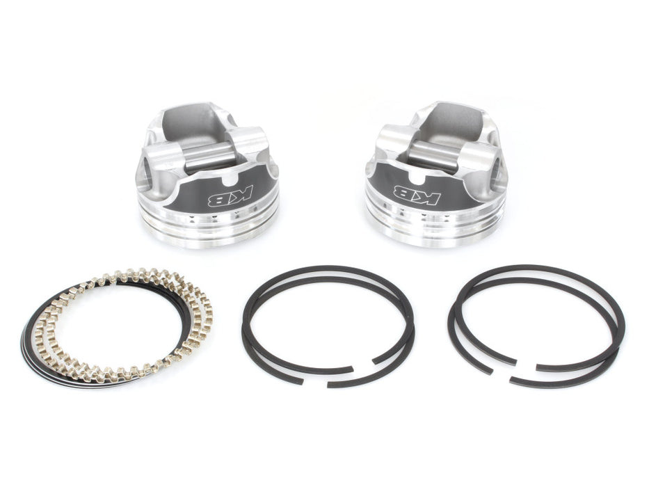 +.010in. Dome Top Pistons with 9.5:1 Compression Ratio. Fits Big Twin 1984-1999.