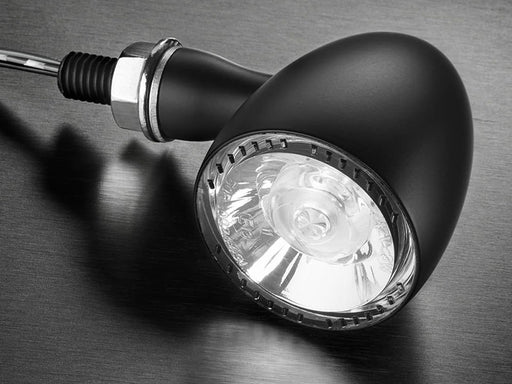 Bullet 1000 PL LED Turn Signal - Amber Turn - White Running Light - Black.