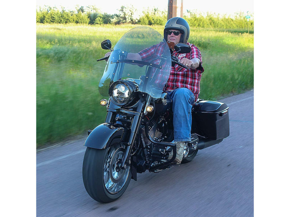 19.5in. Billboard Flare Windshield - Tint. Fits Road King 1994up & Dyna Switchback 2012-2016.