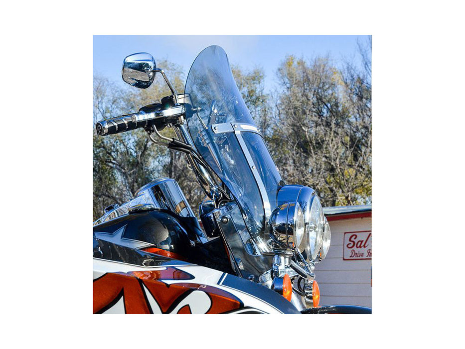 19.5in. Billboard Flare Windshield - Tint. Fits Road King 1994up & Dyna Switchback 2012-2016.