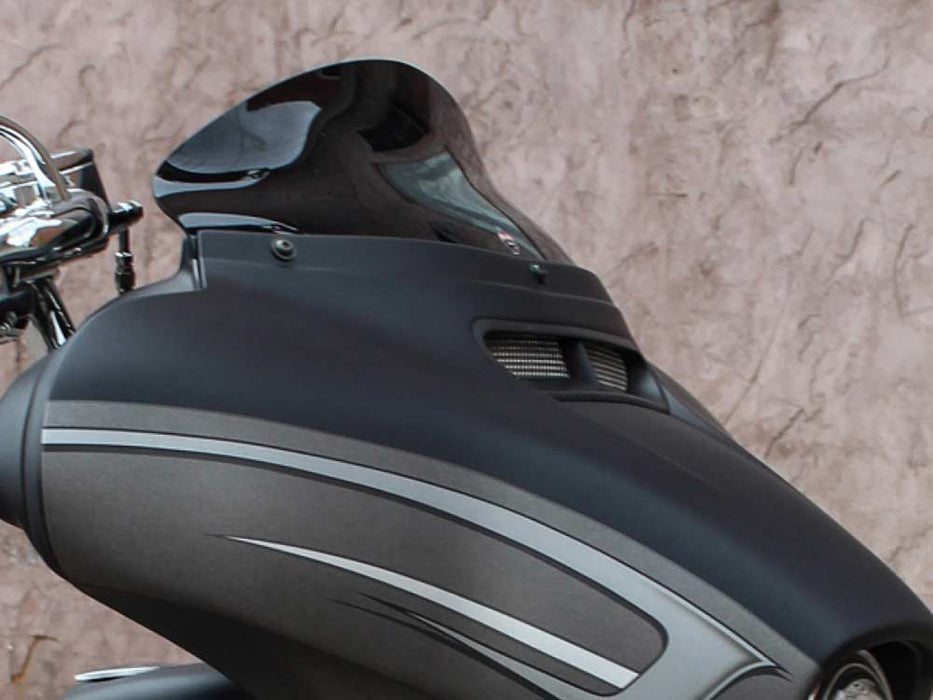 5in. Flare Windshield - Black Tinted. Fits Electra Glide, Tri Glide & Street Glide 2014-2023
