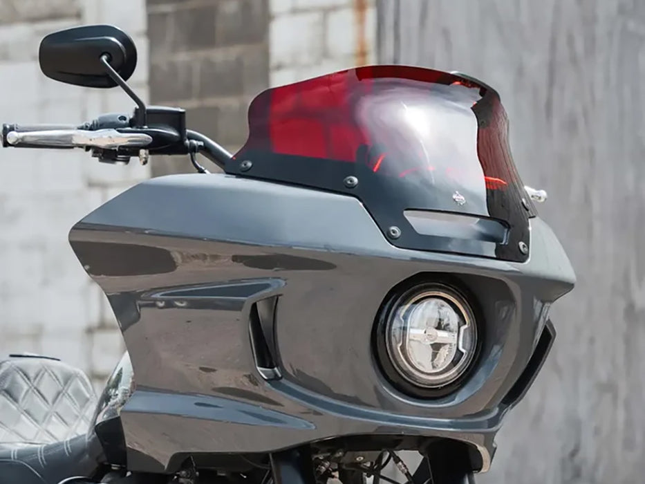6in. Flare Windshield - Red. Fits Low Rider ST 2022up