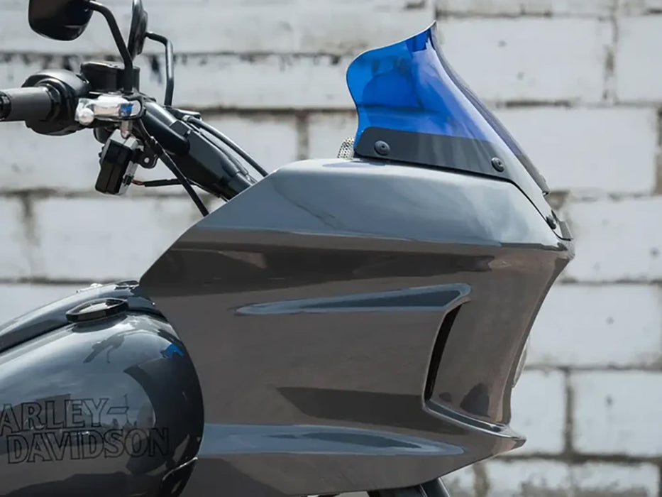6in. Flare Windshield - Blue. Fits Low Rider ST 2022up
