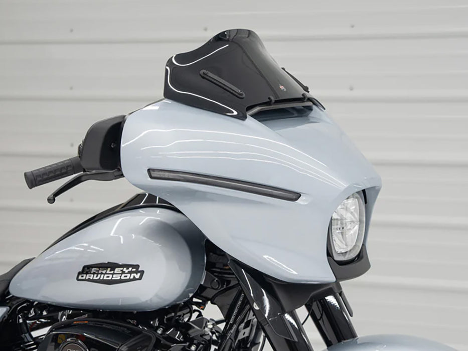 8in. Flare Windshield - Black. Fits CVO Street Glide 2023up & Street Glide 2024up