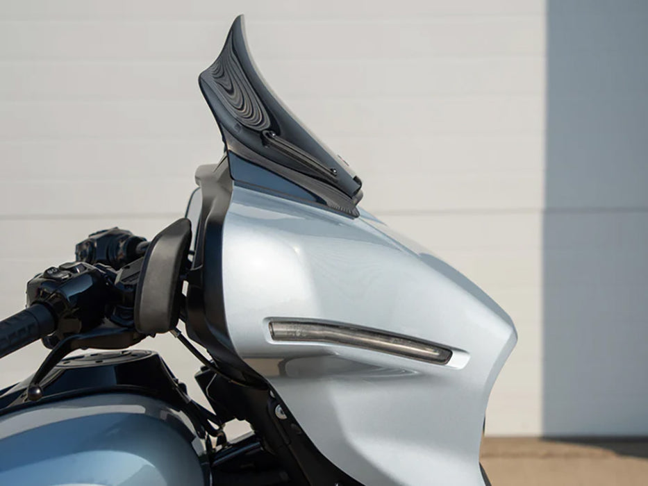 10in. Flare Windshield - Dark Smoke. Fits CVO Street Glide 2023up & Street Glide 2024up