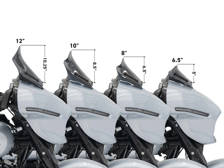 10in. Flare Windshield - Dark Smoke. Fits CVO Street Glide 2023up & Street Glide 2024up
