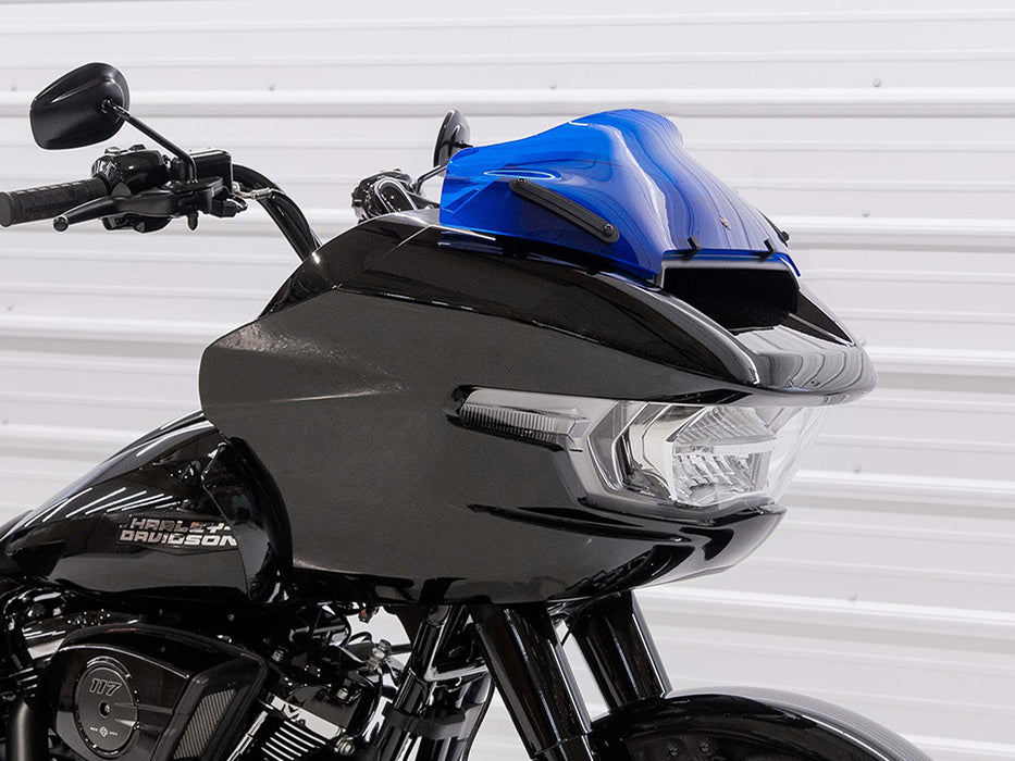 8in. Sports Flare Kolor Windshield - Blue. Fits CVO Road Glide 2023up & Road Glide 2024up