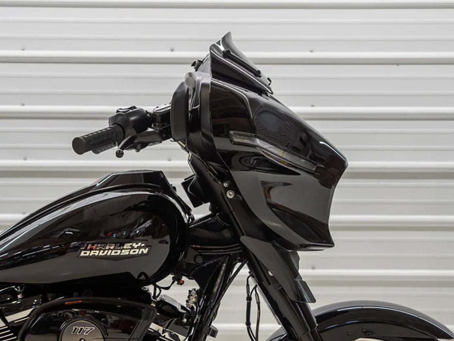 6.5in. Flare Windshield - Black. Fits CVO Street Glide 2023up & Street Glide 2024up