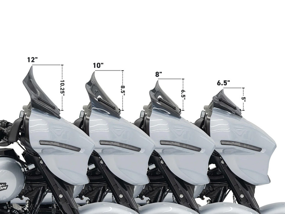 6.5in. Flare Windshield - Dark Smoke. Fits CVO Street Glide 2023up & Street Glide 2024up