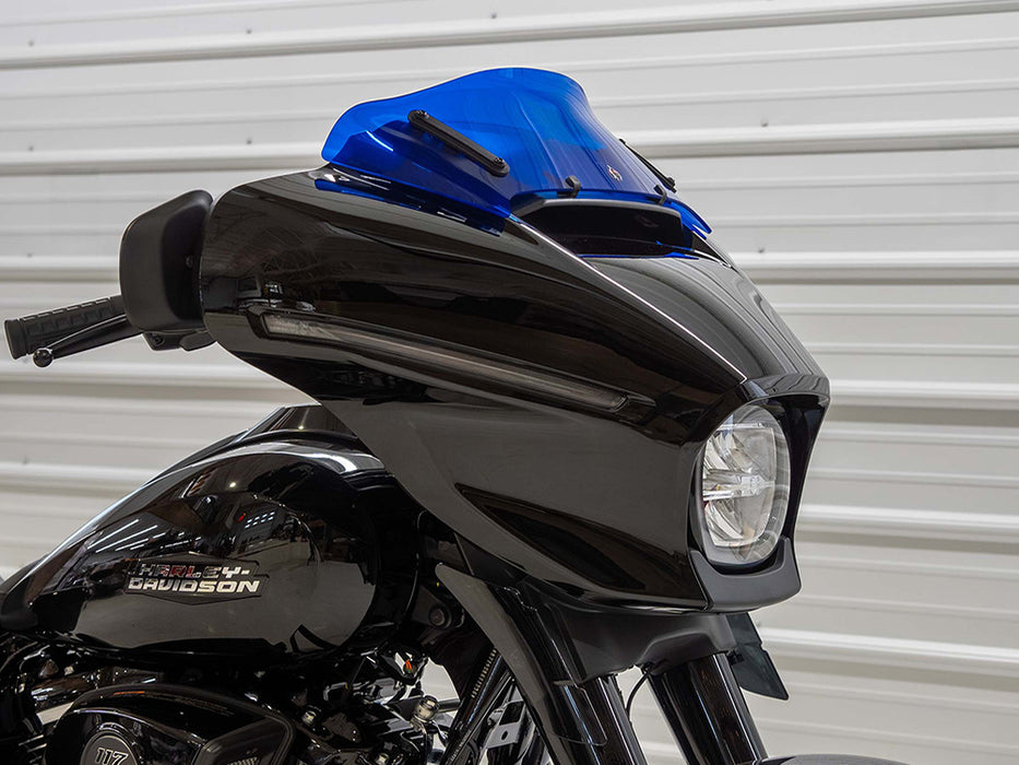 6.5in. Flare Kolor Windshield - Blue. Fits CVO Street Glide 2023up & Street Glide 2024up