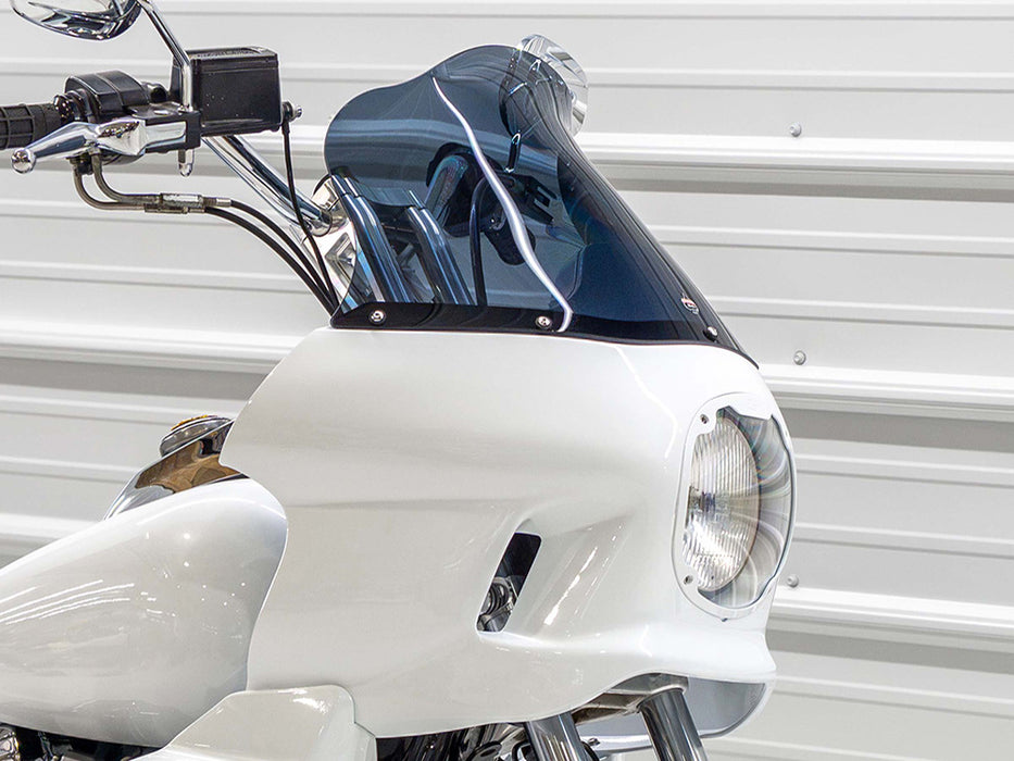 Flare S-RT Windshield - 12.5in. Black Smoke. Fits Saddlemen S-RT Mini Fairing