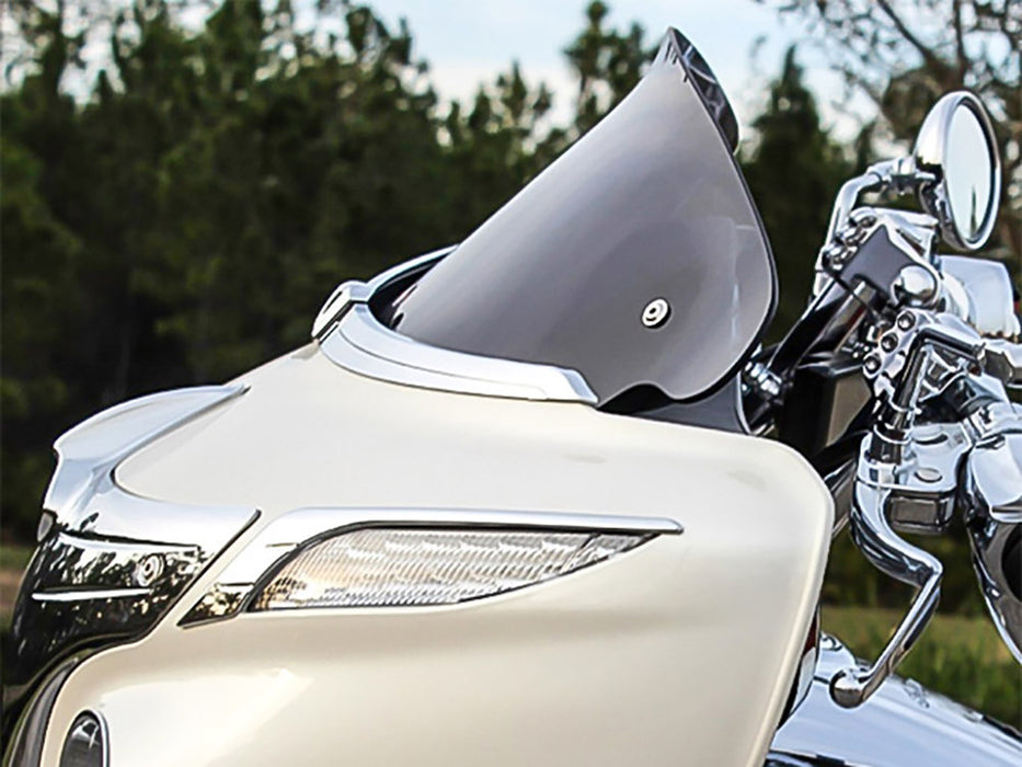 10in. Flare Windshield - Dark Smoke Tinted. Fits Indian Touring 2014up