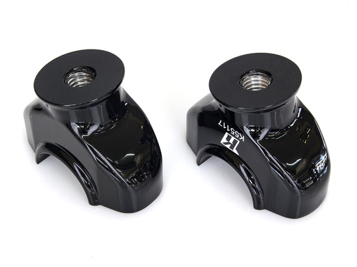 2in. Pullback Riser Bottoms - Gloss Black. Fits 2018up Breakout with 1-1/4in. Handlebar.