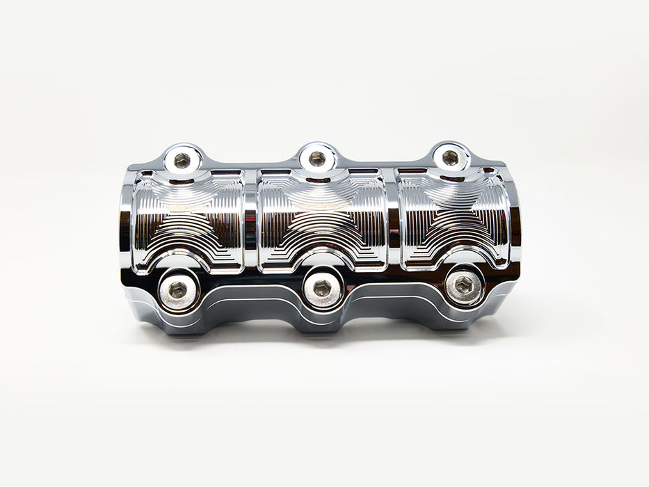 1.5in. Straight One Piece Big Block Riser Kit - Chrome. Fits 1.25in. Handlebar.