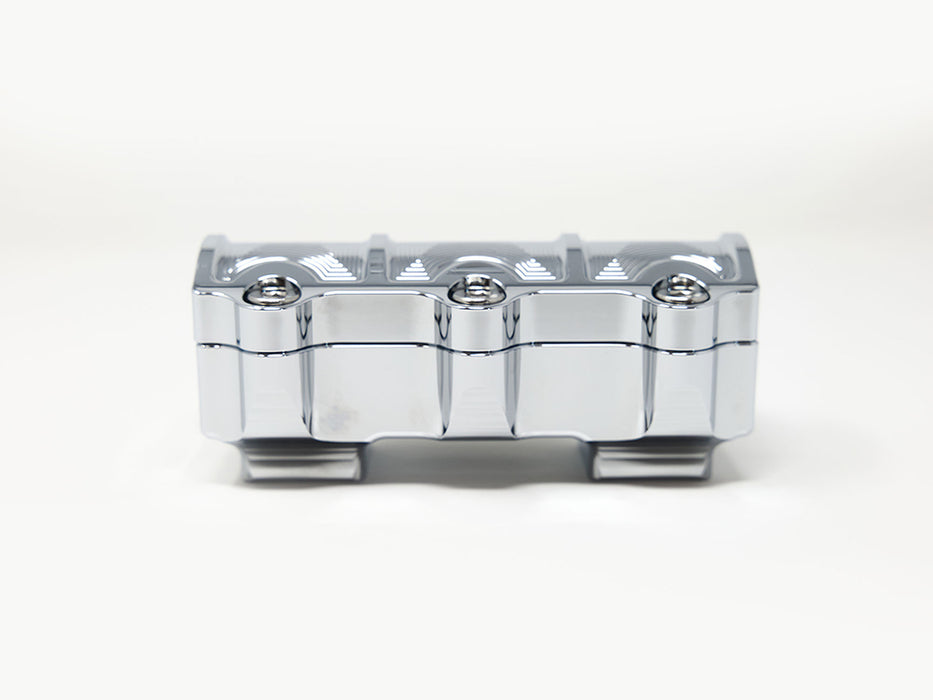 1.5in. Straight One Piece Big Block Riser Kit - Chrome. Fits 1.25in. Handlebar.