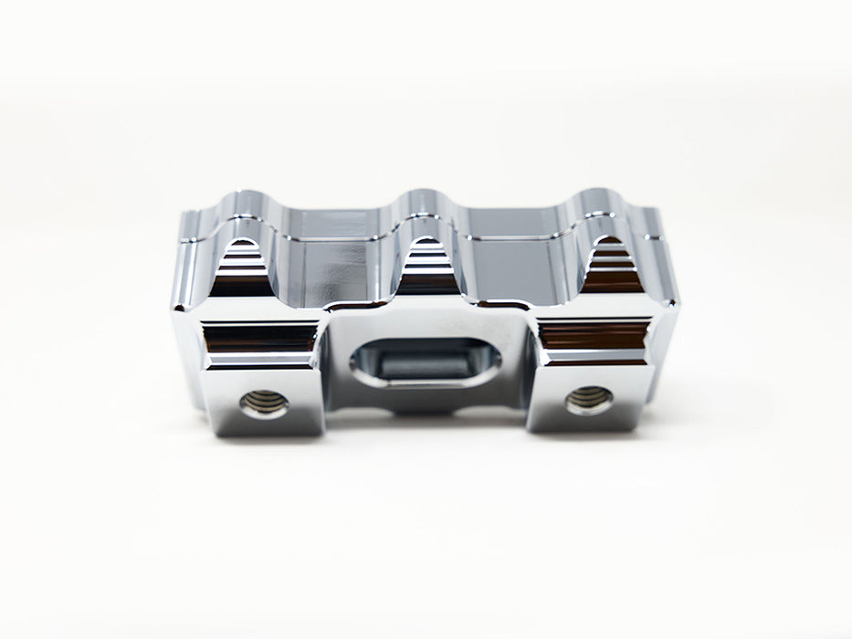 1.5in. Straight One Piece Big Block Riser Kit - Chrome. Fits 1.25in. Handlebar.