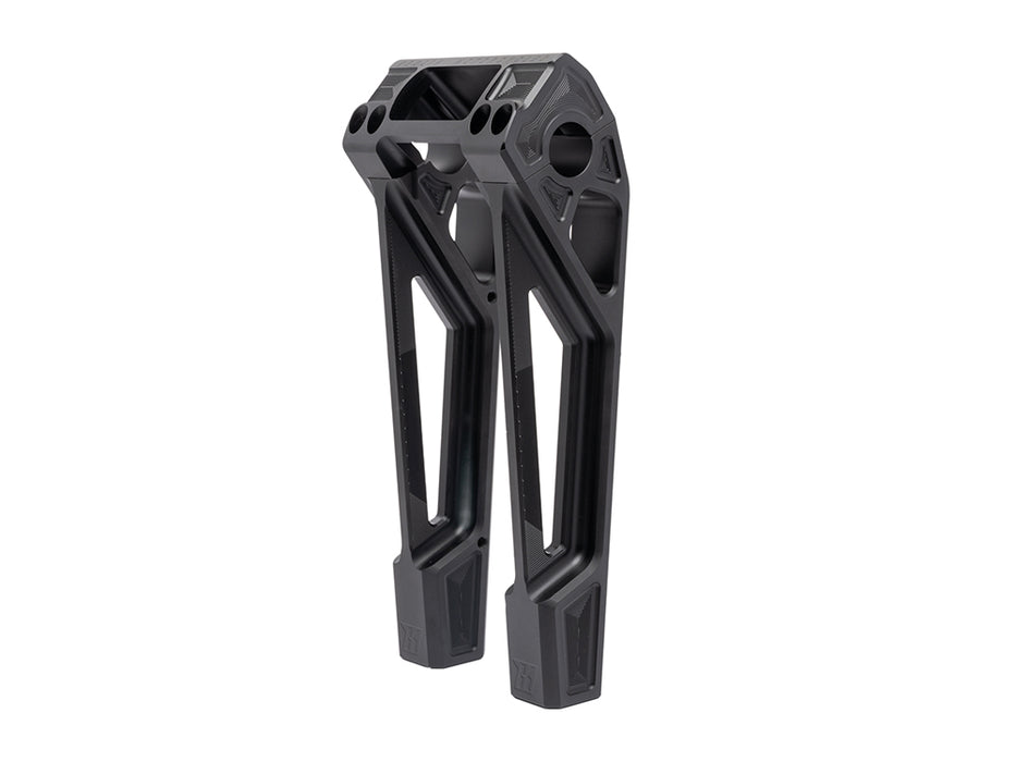 10in. Straight Fastback Risers - Black. Fits Softail Street Bob, Low Rider ST, Standard & Breakout 2018-2024