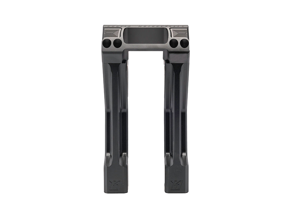 8in. Straight Fastback Risers - Black. Fits Softail Street Bob, Low Rider ST, Standard & Breakout 2018-2024