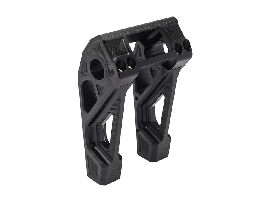 6in. Straight Fastback Risers - Black. Fits Softail Street Bob, Low Rider ST, Standard & Breakout 2018-2024