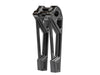 10in. Straight Fastback Risers - Black. Fits 1in. Handlebar