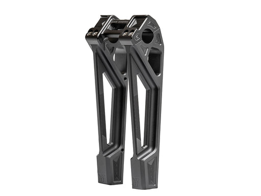 10in. Straight Fastback Risers - Black. Fits 1in. Handlebar