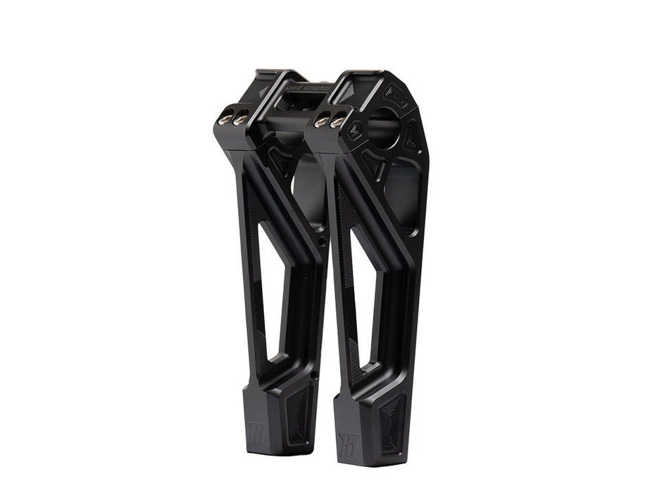 8in. Straight Fastback Risers - Black. Fits 1in. Handlebar