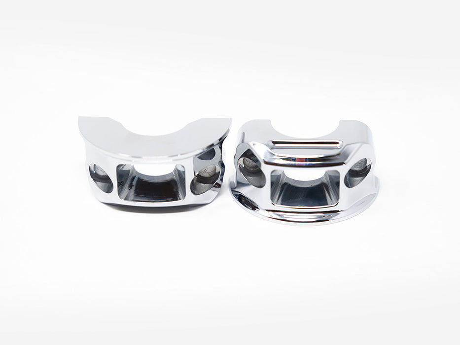 Clutch & Brake Perch Clamp - Chrome. Fits Softail 2018-2024