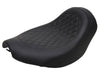 Fred Kodlin Diamond Stitch Solo Seat - Black. Fits Softail Breakout & Fatboy with Kodlin Fuel Tank & Rear Fender.