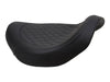 Fred Kodlin Diamond Stitch Solo Seat - Black. Fits Softail Breakout & Fatboy with Kodlin Fuel Tank & Rear Fender.